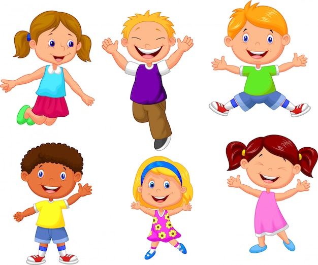 Happy kids cartoon