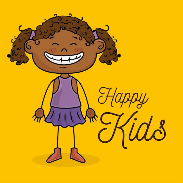 Vector happy kids design