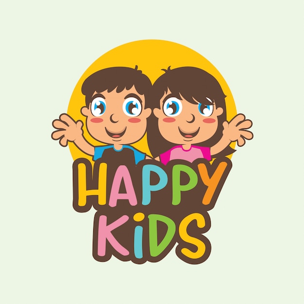 Vector happy kids