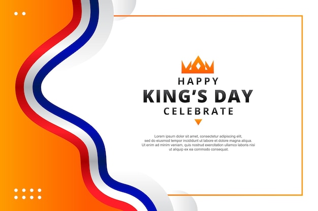お祝いの挨拶の瞬間の幸せな王の日の背景