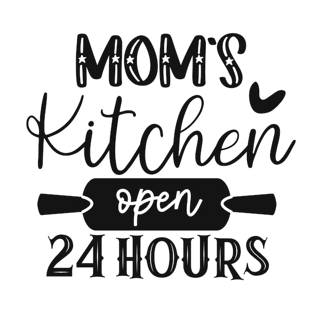 Vettore poster tipografico disegnato da cucina felice frase scritta a mano concettuale t-shirt per la casa e la famiglia