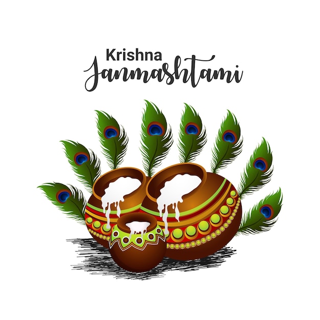 행복한 Krishna Janmashtami 배경