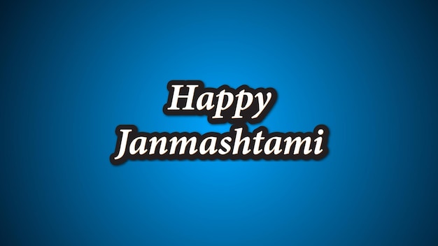 Happy Krishna Janmashtami festival with peacock background