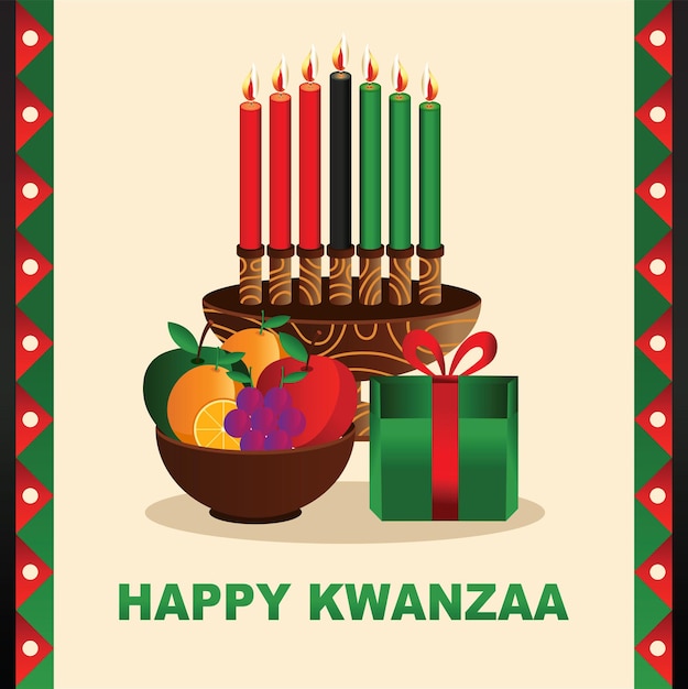 Vettore felice kwanzaa