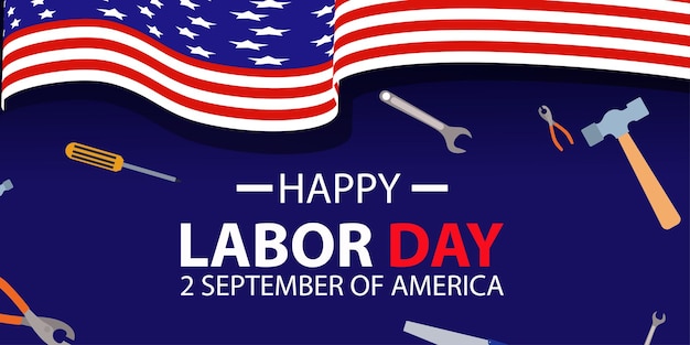 happy labor day 04 September banner social media post flyer or greeting card