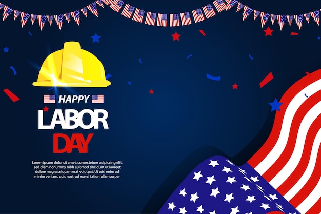 happy labor day 04 September banner social media post flyer or greeting card