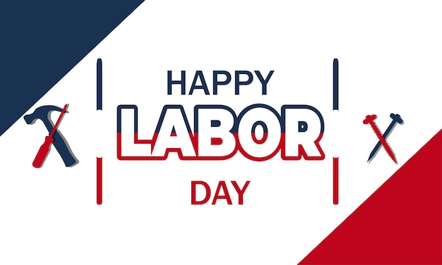 Happy Labor Day 1st of MAY Vector Background Illustration and Text Perfect Color Combination Design