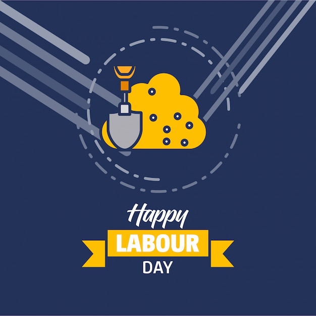 Vector happy labor day achtergrond