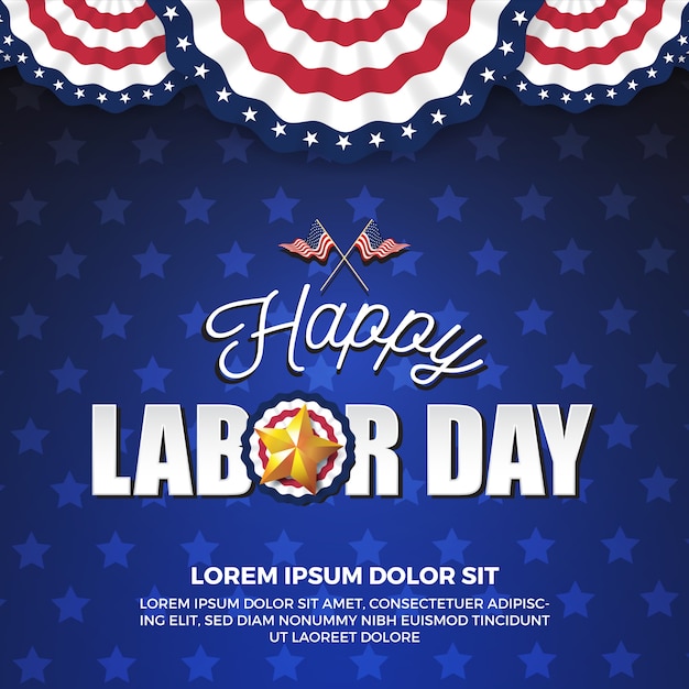 Happy labor day background design