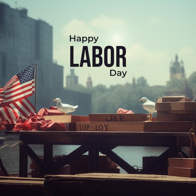 Happy labor day background design