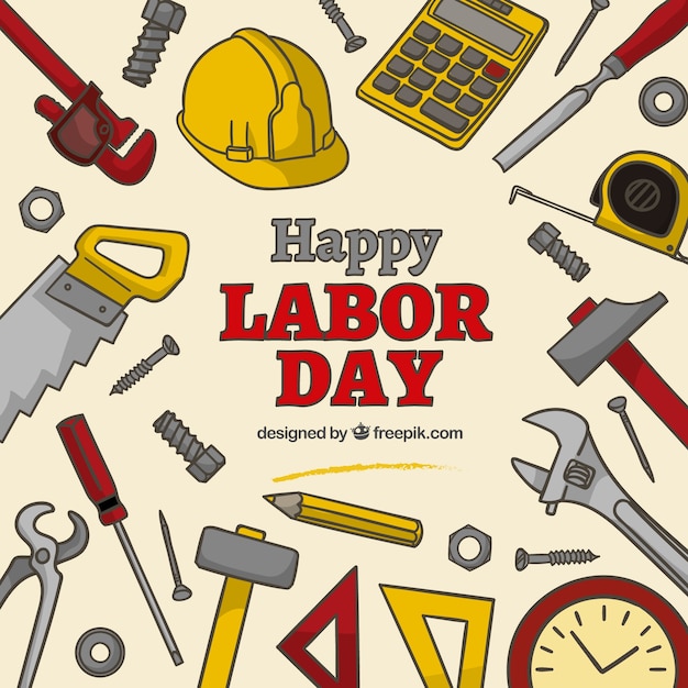 Vector happy labor day background