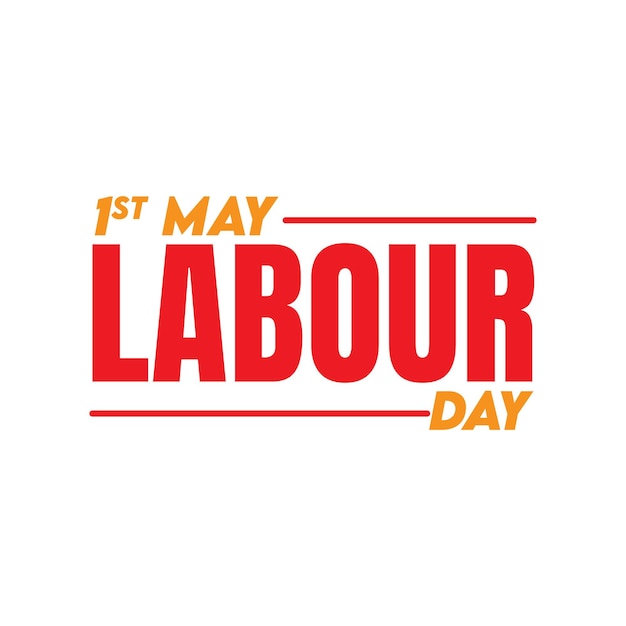 Vector happy labor day banner design template 1st may