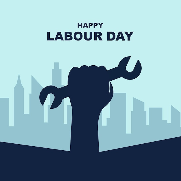 Happy labor day banner modello di progettazione labor day illustrazione vettoriale