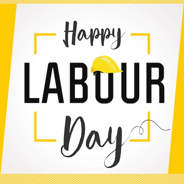 Vector happy labor day banner wenskaart ontwerp