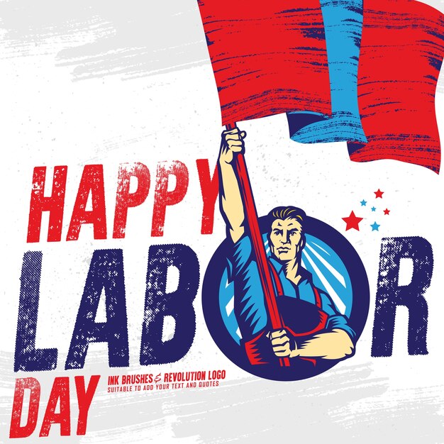 Happy labor day banner