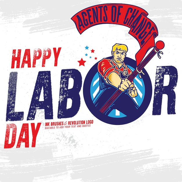 Happy labour day banner