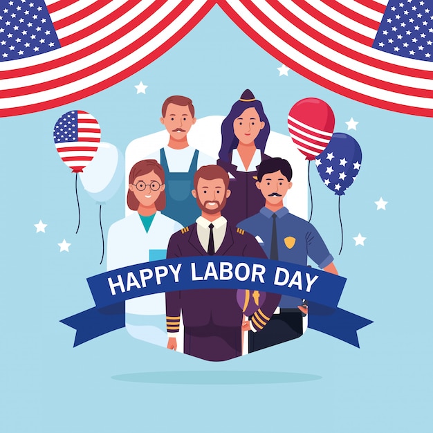幸せな労働者の日カード、アメリカの休日