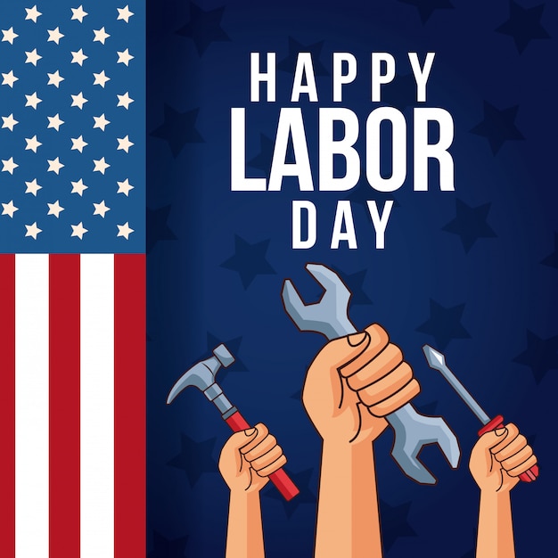 Happy labor day card