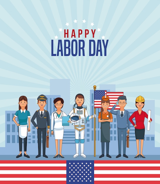 Happy labor day card