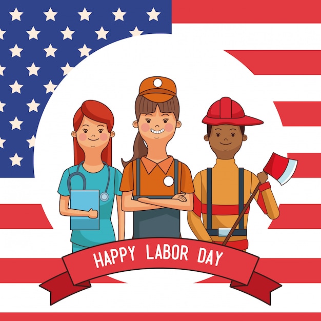 Vector happy labor day card