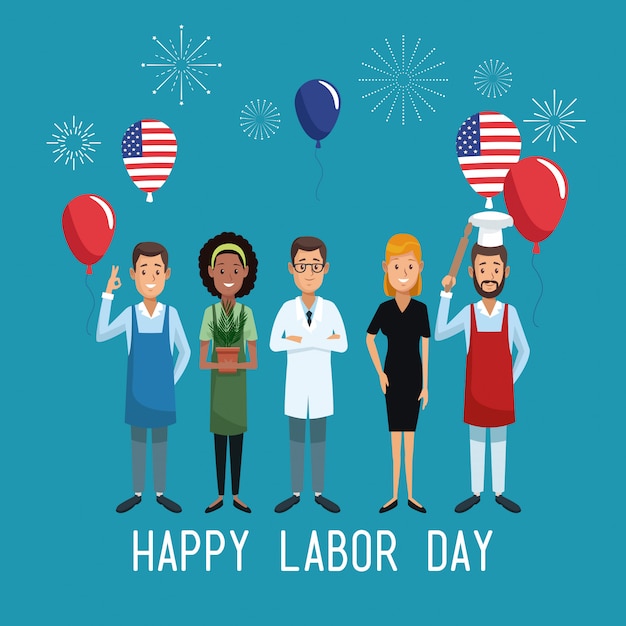 Happy labor day card