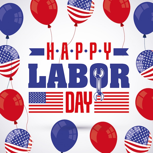 Happy labor day card