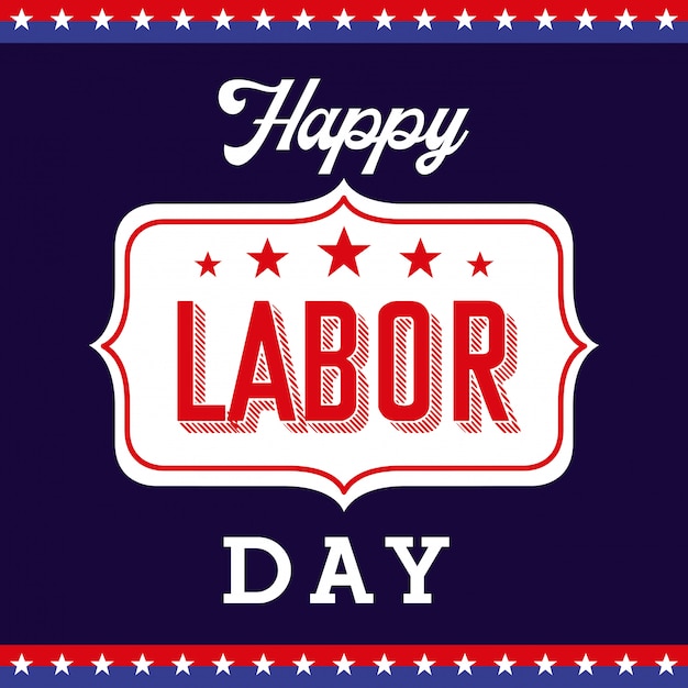 Happy labor day card