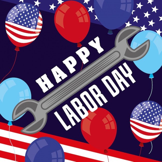 Happy labor day card