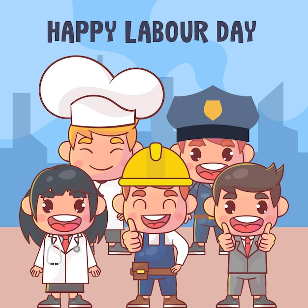 Happy labor day celebration