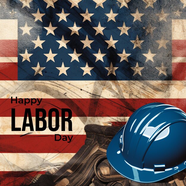 Vector happy labor day construction background