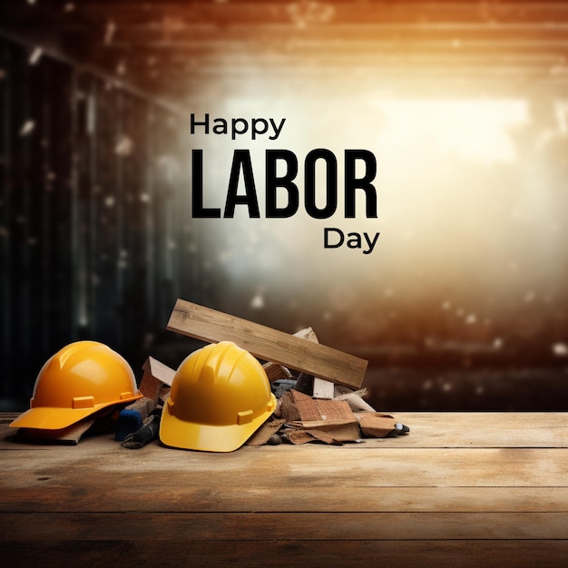 Happy labor day construction background