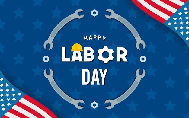 Happy Labor Day Greeting Card Vector