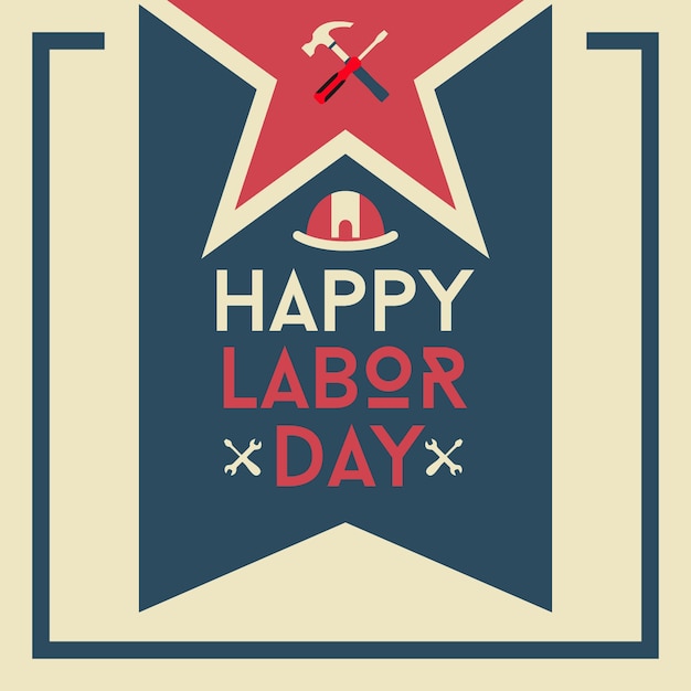 Happy labor day illustration