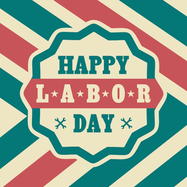 Happy labor day illustration