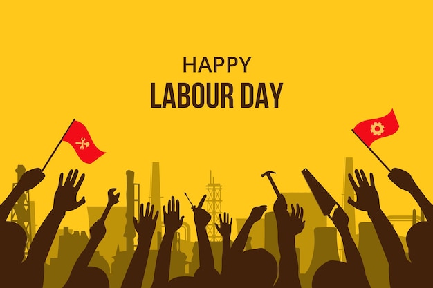 Happy Labor Day International Workers Vector Illustration