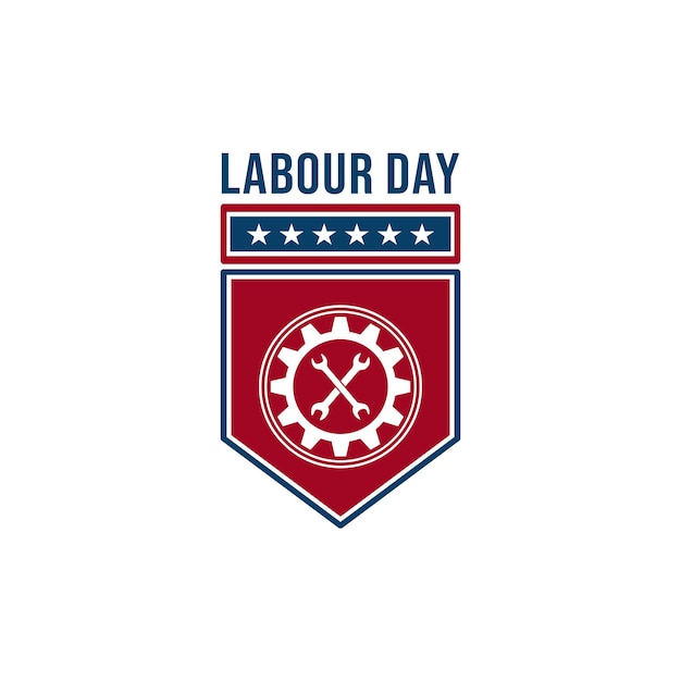 Vector happy labor day logo design