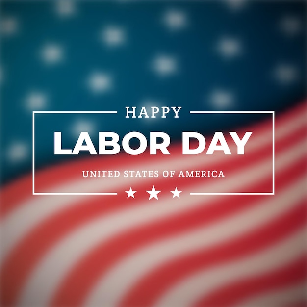 Vector happy labor day a national holiday of the united states