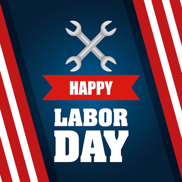 Happy labor day poster celebration party national