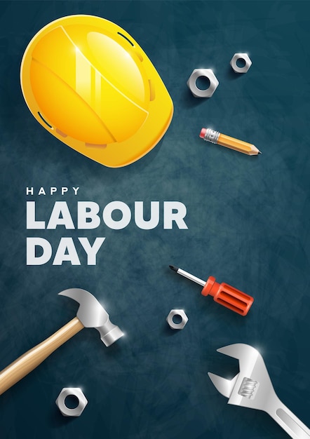 Happy Labor Day poster ontwerp illustratie