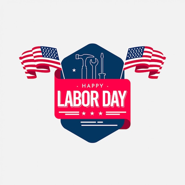 Vector happy labor day template.