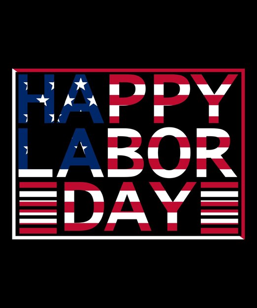 Дизайн футболки типографии happy labor day