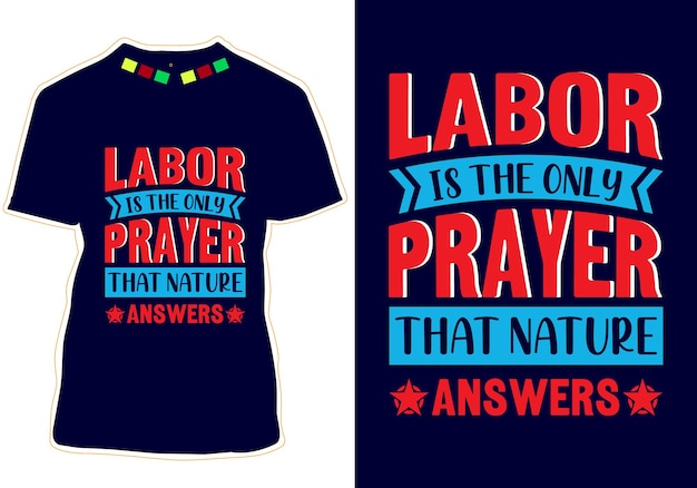 해피 노동절 타이포그래피 티셔츠 디자인