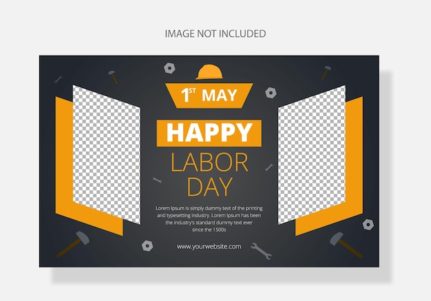 Happy labor day web banner template