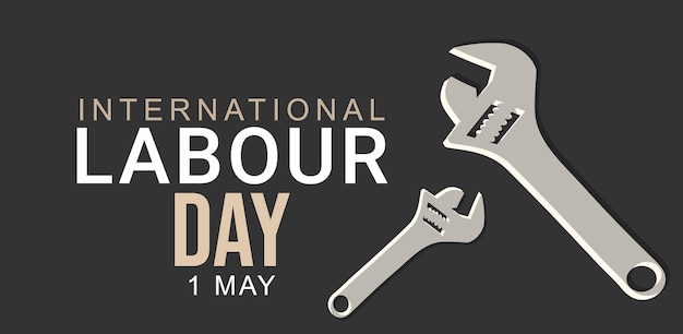 Happy Labour Day On 1 May Template for background banner card poster