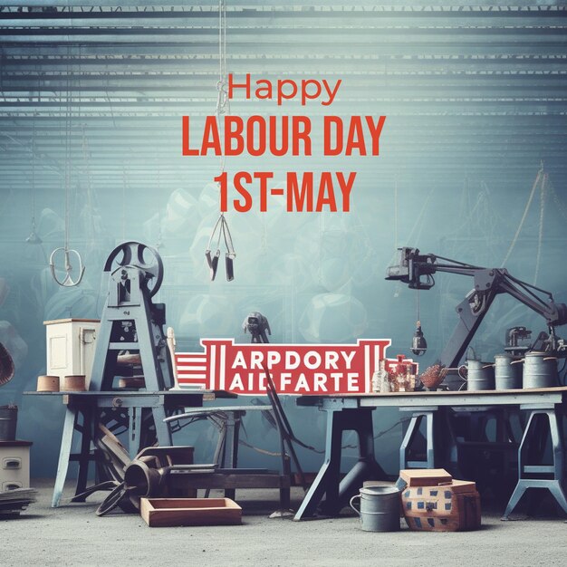 労働者の日を祝う背景デザイン
