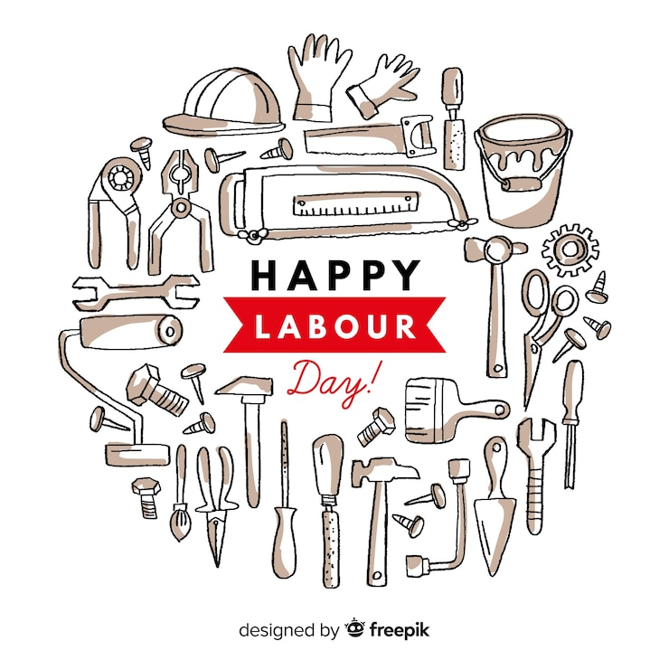 Vector happy labour day background