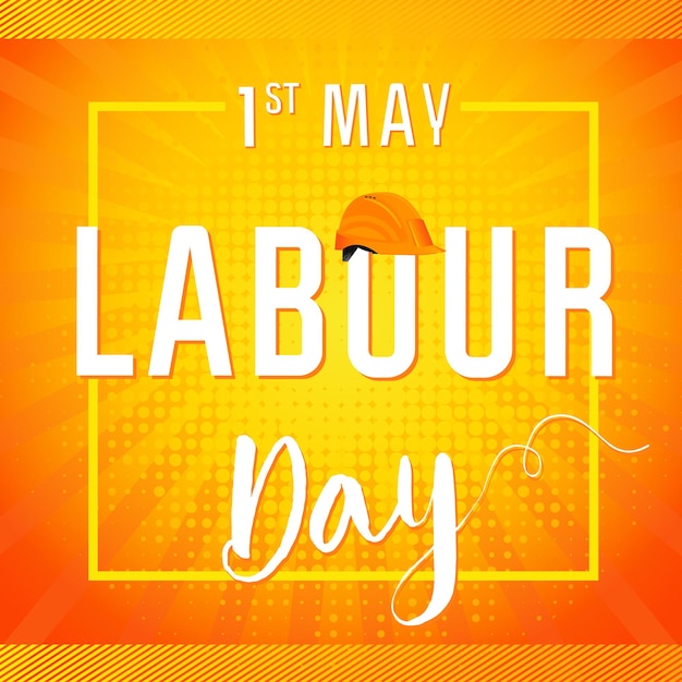 Happy Labour Day banner International Workers Day greeting card design