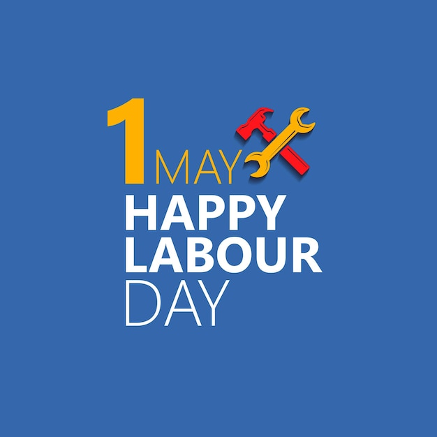 happy_labour_day_banner_modern_elegant_flat_texts_tools_decoreps