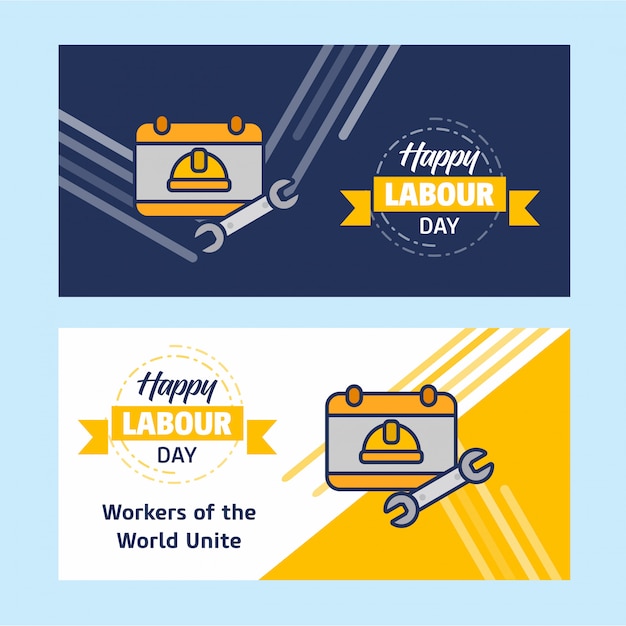 Happy labour day banner