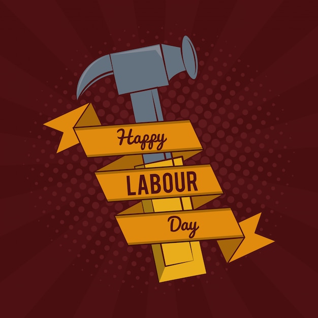 Happy labour day card